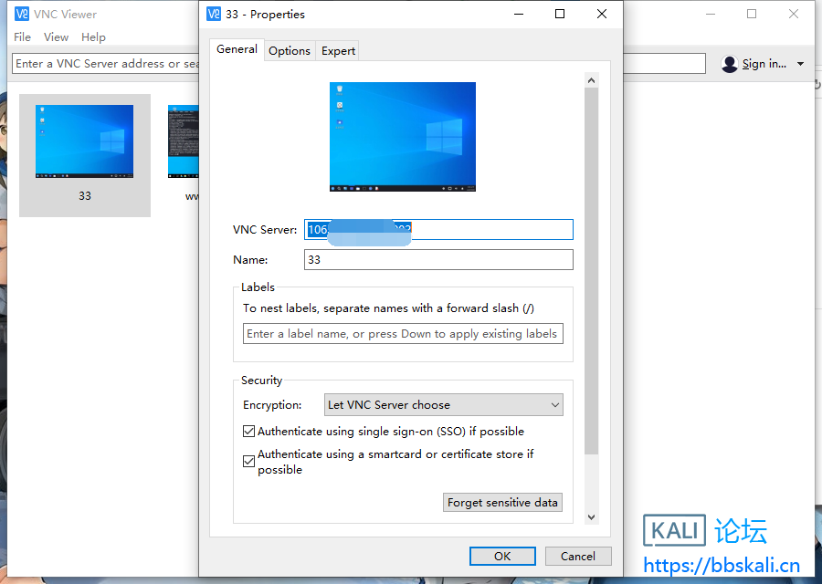 vnc连接kali
